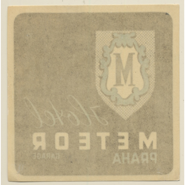 Brno / Czech Republic: Hotel Meteor (Vintage Luggage Label)