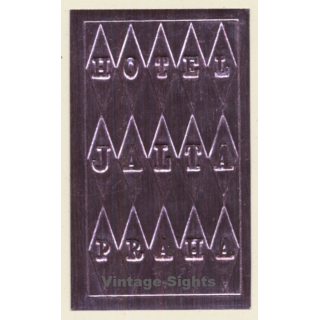 Prague / Czech Republic: Hotel Jalta - Praha (Vintage Luggage Label)