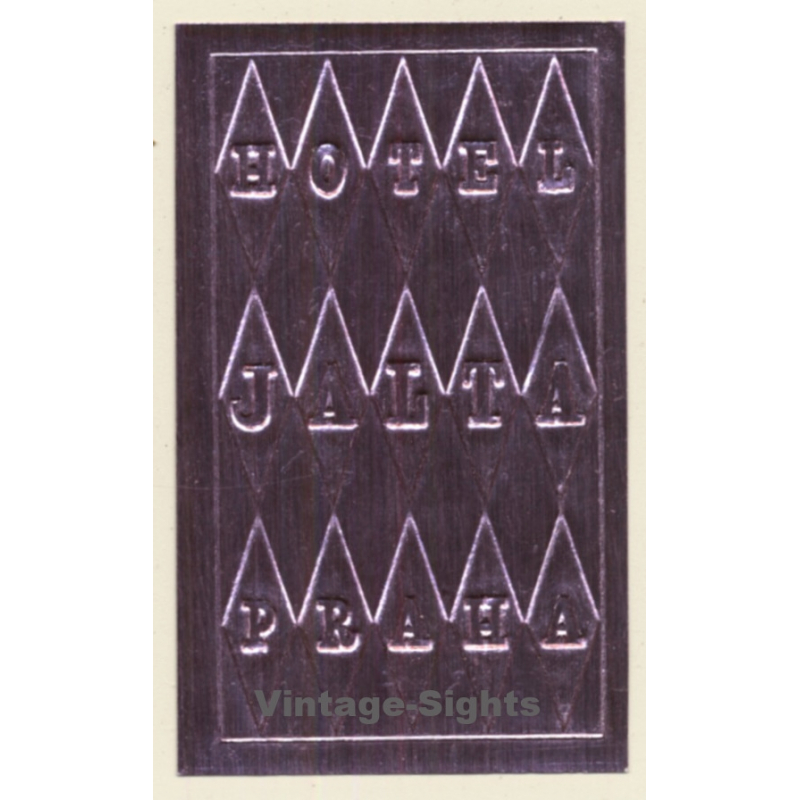 Prague / Czech Republic: Hotel Jalta - Praha (Vintage Luggage Label)