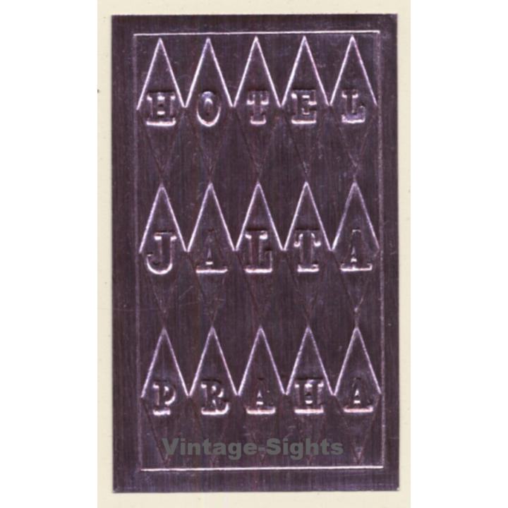 Prague / Czech Republic: Hotel Jalta - Praha (Vintage Luggage Label)