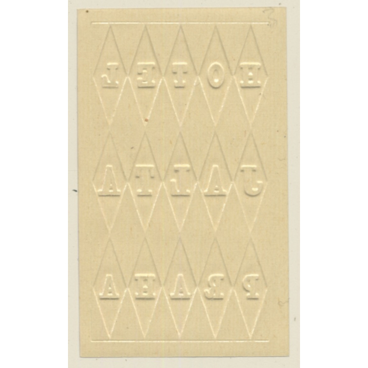 Prague / Czech Republic: Hotel Jalta - Praha (Vintage Luggage Label)