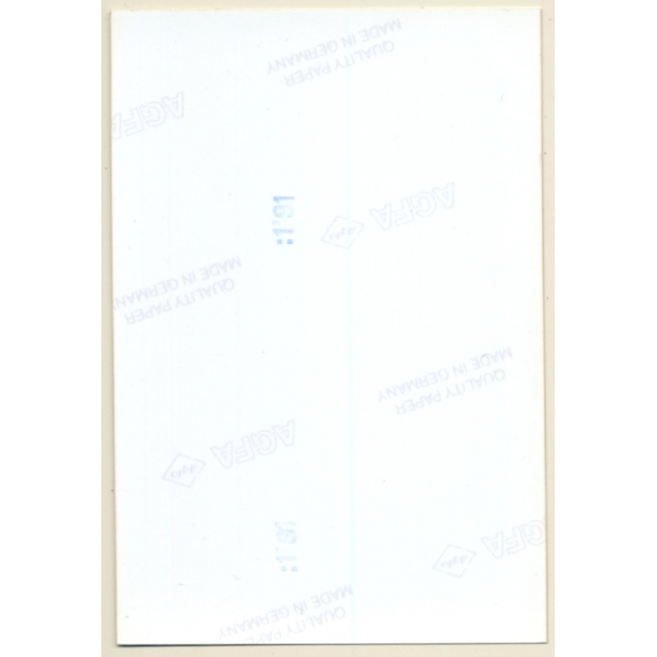 Blonde Semi Nude In Fishnets / Wallpaper - Boobs (Vintage Photo Germany ~1990s)