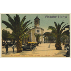 Sidi-Bel-Abbes/ Algeria: L'Eglise A Travers Les Palmiers (Vintage PC ~1910s/1920s)