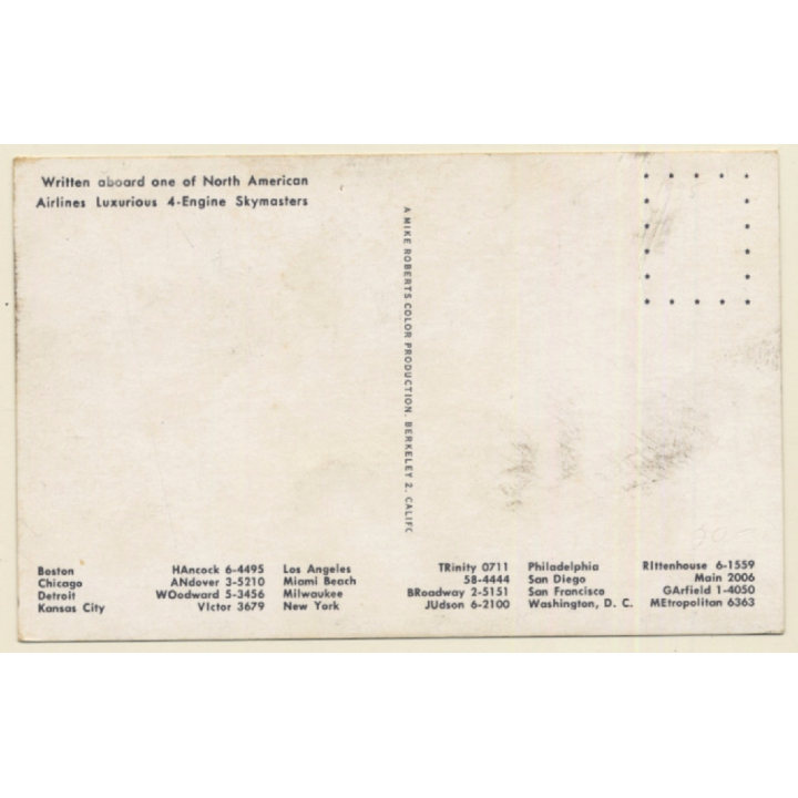 North American Airlines: Douglas Skymaster / Aviation (Vintage PC ~1950s