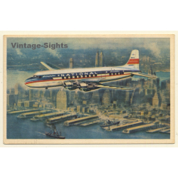 National Airlines: Red Carpet Service - New York / Aviation (Vintage PC ~1950s