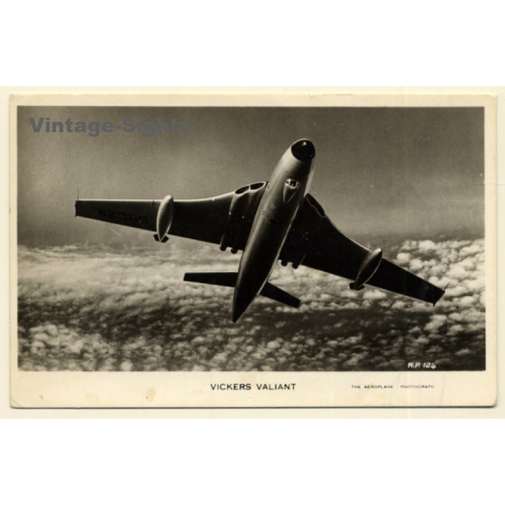 Vickers Valiant Bomber Airplane / Aviation (Vintage RPPC 1960)