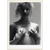 Blonde Nude Holding Boobs*1 / Artistic Take (Vintage Photo France ~1980s)