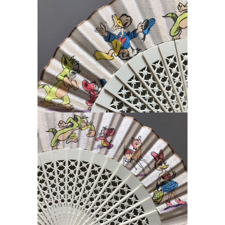 Vintage Spanish Fan: Disney - Donald Duck - Tom & Jerry *1 (Spain ~1970s/1980s)