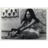 Pretty Darkhaired Female / Hand & Feet In Stock (Vintage Photo B/W 1964)