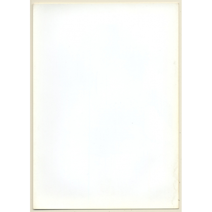 Artistic Nude Study: Longhaired Blonde On Plexiglass Table (Vintage Photo France B/W ~1980s)