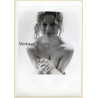 Artistic Nude Study: Upper Body Of Blonde Female (Vintage Photo France B/W ~1980s)