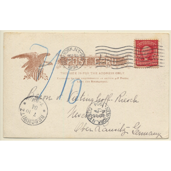 New York / USA: Statue Of Liberty - N.Y. Harbour (Vintage PC 1904)