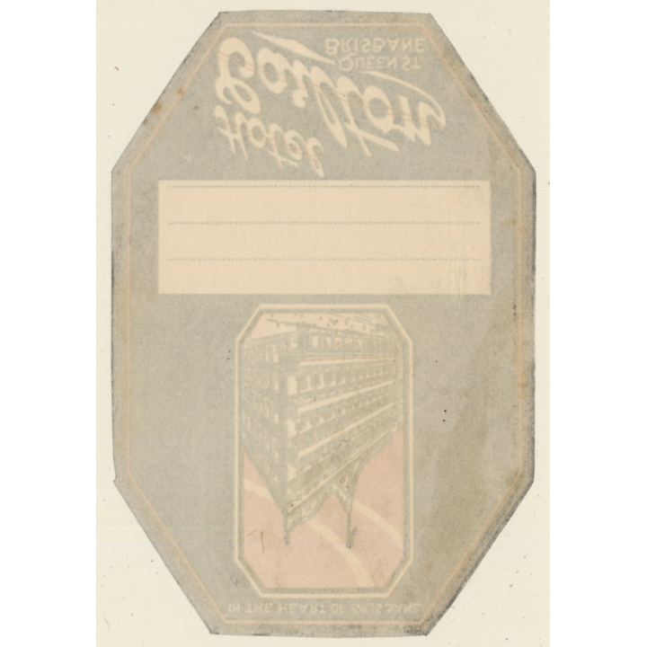 Brisbane / Australia: Hotel Carlton (Vintage Luggage Label)