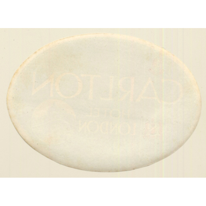 London / UK: Carlton Hotel (Vintage Luggage Label)