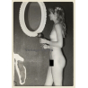 Slim Blonde Nude With Corn Flower (Vintage Photo GDR ~1970s/1980s)