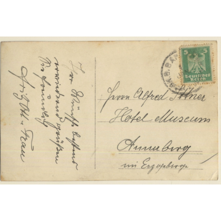 Horse Carriage With Double Team / Dog (Vintage RPPC 1925)