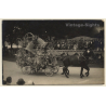Festival Horse Carriage With Double Team / Flowers (Vintage RPPC ~1920s/1930s)