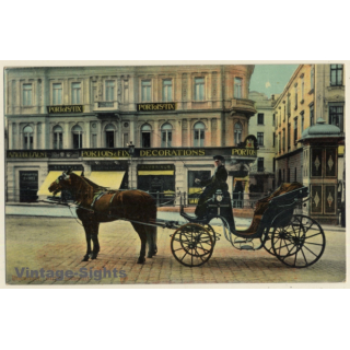 Bukarest: Double Team Horse Drawn / Portois & Fix (Vintage PC ~1910s/1920s)