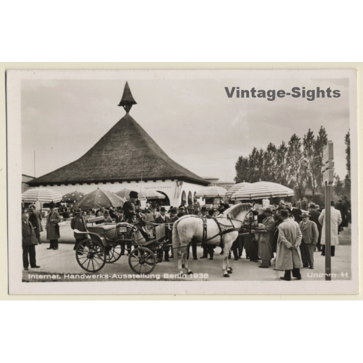 Intern. Handwerks-Ausstellung Berlin 1938 / Horse Carriage (Vintage RPPC)