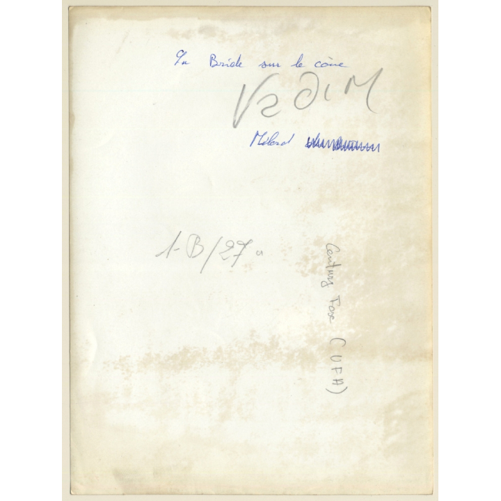 Roger Vadim: La Bride Sur Le Cou (Vintage Press Photo 1961)