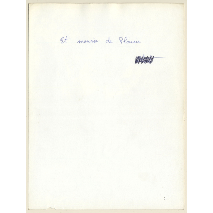 Roger Vadim: Et Mourir De Plaisir (Vintage Press Photo 1960)