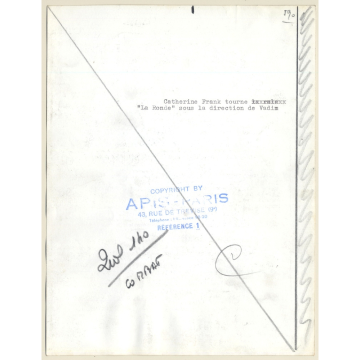 Catherine Franck & Roger Vadim: La Ronde (Vintage Press Photo 1964)