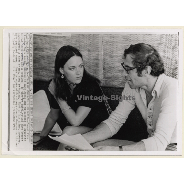 Roger Vadim & Joanna Cameron: Pretty Maids All In A Row (Vintage Press Photo 1970)