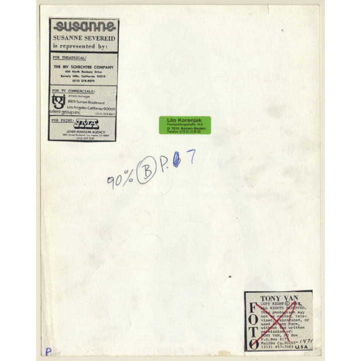 Susanne Severeid On Beach / Actress - Pin-up (Vintage Press Photo 1980s)