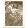 Jerri Bram (1942): Artistic Take Of Pregnant Nude Covered By Plastic Foil (Vintage Photo ~1970s)