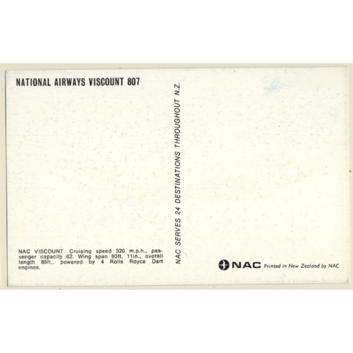 National Airway: Viscount 807 / Aviation (Vintage PC ~1950s)
