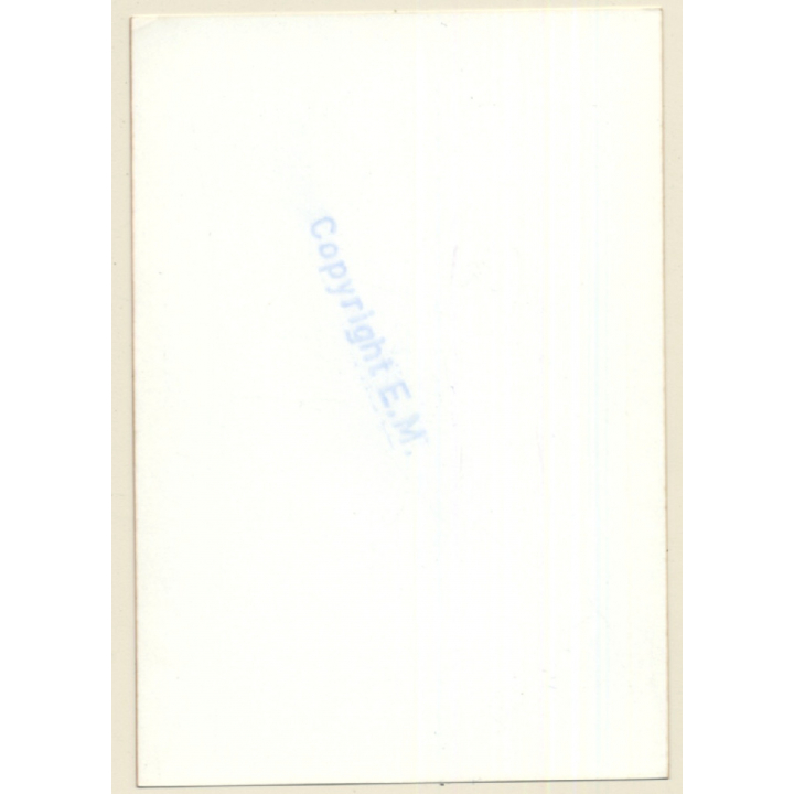 Natural Blonde Semi Nude On Balcony / Flowers (Vintage Photo ~1980s)