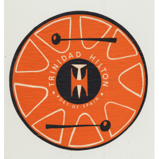 Trinidad Hilton - Port-Of-Spain / Trinidad (Vintage Luggage Label)