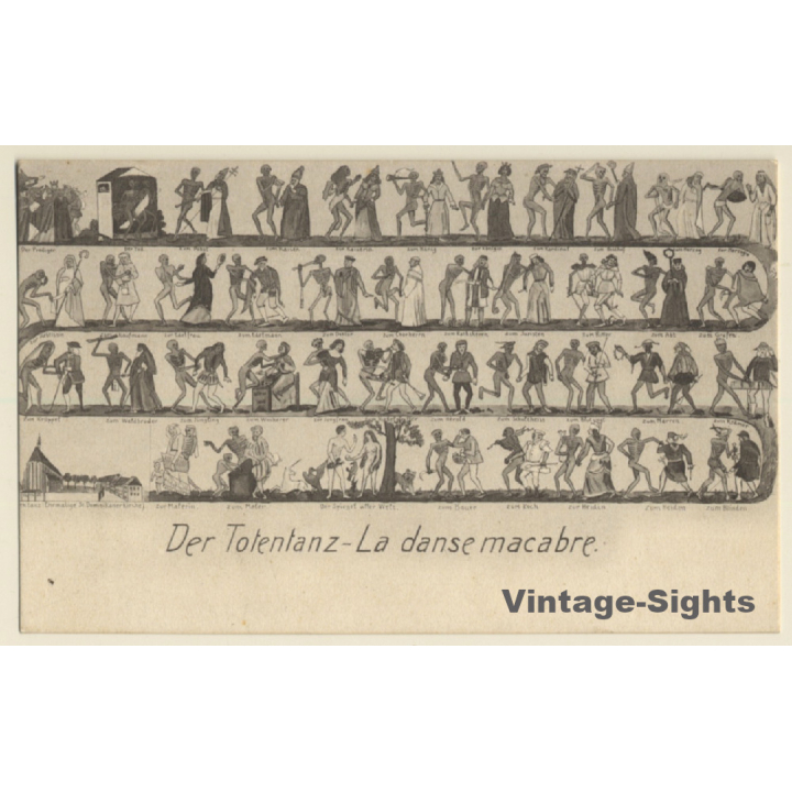 Der Totentanz - Danse Macabre / Death Dance (Vintage PC ~1910s)