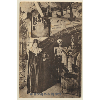 Dresden: Josephus Linke - Catacombs - Skeleton / Death (Vintage PC)