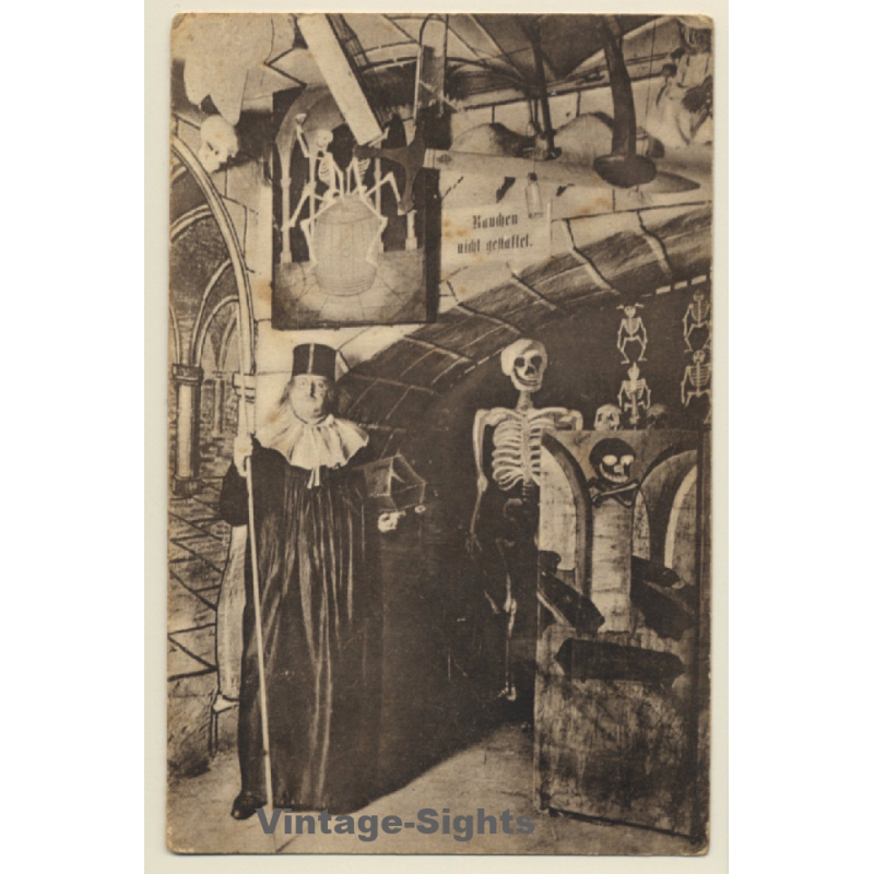 Dresden: Josephus Linke - Catacombs - Skeleton / Death (Vintage PC)