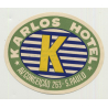 Karlos Hotel - Sao Paulo / Brazil (Vintage Luggage Label)
