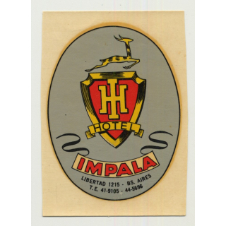 Hotel Impala - Buenos Aires / Argentina (Vintage Roll On Luggage Label)