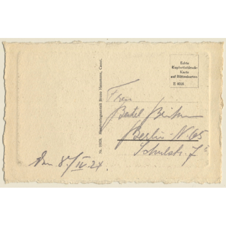 Jena / Germany: Burschenschafts Denkmal / Studentica (Vintage PC 1927)