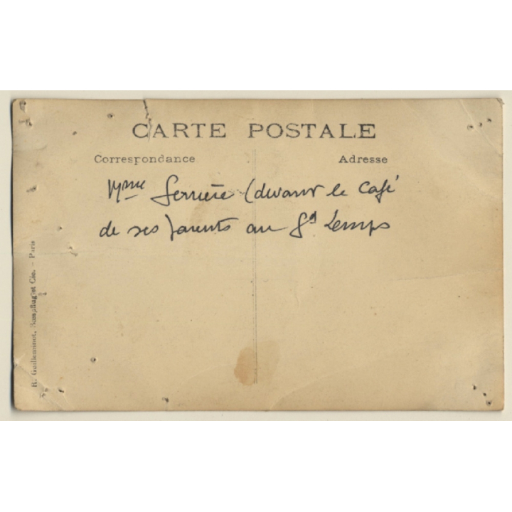 Paris? / France: Cafe Veyron - Guilleminot - Boespflug & Cie (Vintage RPPC ~1900s/1910s)