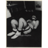 Slim Semi Nude Maid In Belt Bondage / Gag - BDSM (2nd Gen.Photo ~1960s)
