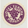 Hotel Europa - Poprad / Slovakia (Vintage Advertisment Coaster / Beermat)