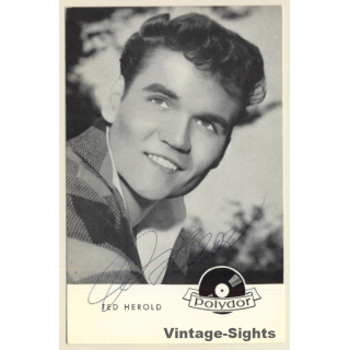Ted Herold Autogramm / Polydor (Vintage Signed PC ~1960s)