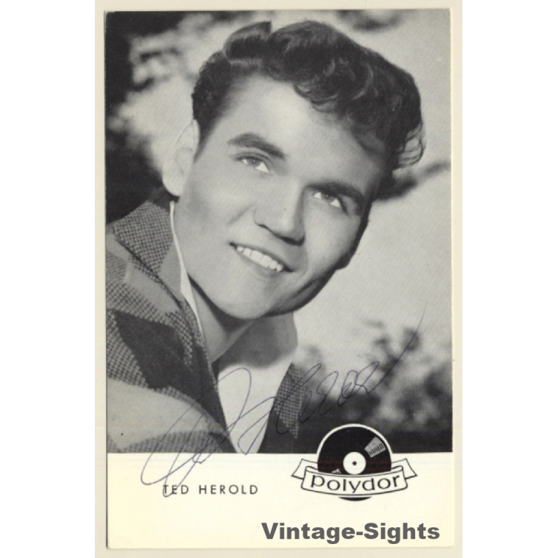 Ted Herold Autogramm / Polydor (Vintage Signed PC ~1960s)