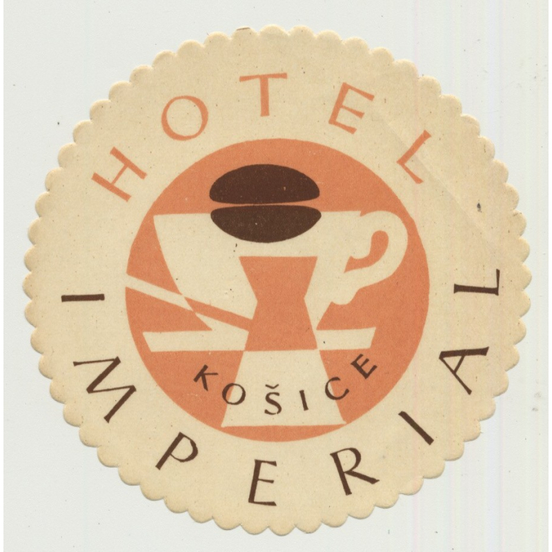 Hotel Imperial - Košice / Slovakia (Vintage Advertisment Coaster / Beermat)