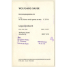 Wolfgang Sauer Autogramm / EMI Columbia (Vintage Signed PC ~1960s)