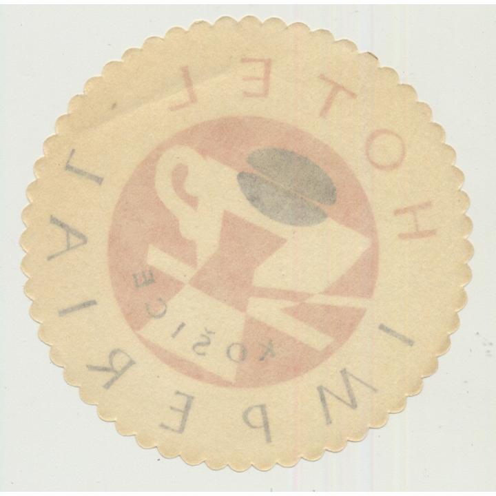 Hotel Imperial - Košice / Slovakia (Vintage Advertisment Coaster / Beermat)