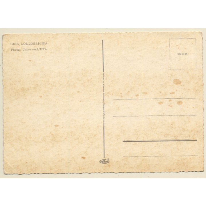 Gina Lollobrigida Autograph / Universal UFA (Vintage Signed PC ~1950s/1960s)