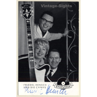 Friedel Hensch Und Die Cyprys Autogramm / Polydor (Vintage Signed PC ~1950s)