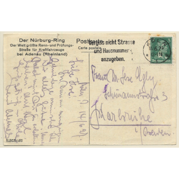 Germany: Der Nürburg-Ring Bei Adenau / Race Track (Vintage PC 1962)