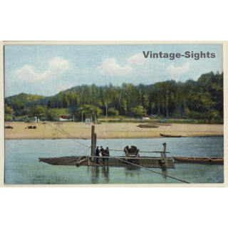 Livland / Latvia: AA Fähre - Ferry - Baltic States (Vintage PC)